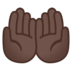 安卓系统里的手掌向上:深色肤色emoji表情