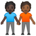 安卓系统里的手牵手：深色肤色，中深色肤色emoji表情