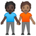 安卓系统里的手牵手:深色肤色,中等肤色emoji表情