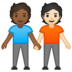 安卓系统里的手牵手:中暗肤色,浅肤色emoji表情