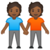 安卓系统里的手牵手：中深色肤色emoji表情