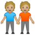 安卓系统里的手牵手:中浅肤色emoji表情