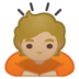 安卓系统里的鞠躬:中等浅肤色emoji表情