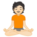 安卓系统里的打坐的 人:浅肤色emoji表情