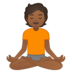 安卓系统里的打坐的人:中黑肤色emoji表情
