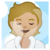 安卓系统里的潮湿房间的人：中等浅肤色emoji表情