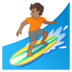安卓系统里的个人冲浪:中等肤色emoji表情