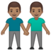 安卓系统里的男士牵手:中等肤色emoji表情