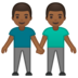 安卓系统里的男士牵手:中深色肤色emoji表情
