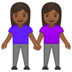 安卓系统里的女性牵手:中深色肤色emoji表情