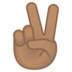 安卓系统里的胜利之手:中等肤色emoji表情