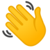 安卓系统里的挥手emoji表情