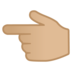 安卓系统里的指向左边的手:中等浅肤色emoji表情