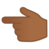 安卓系统里的指向左边的手:中深色肤色emoji表情