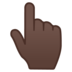 安卓系统里的指向上方的手:深色肤色emoji表情