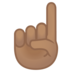 安卓系统里的食指向上:中等肤色emoji表情