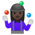 安卓系统里的女人玩杂耍:深色肤色emoji表情