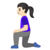 安卓系统里的跪着的女人:浅肤色emoji表情