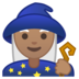 安卓系统里的女法师:中等肤色emoji表情