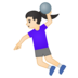 安卓系统里的打手球的女人:浅肤色emoji表情