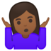 安卓系统里的女人耸肩:中黑肤色emoji表情