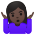 安卓系统里的女人耸耸肩:深色肤色emoji表情