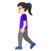 安卓系统里的行走的女人:浅肤色emoji表情