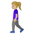 安卓系统里的行走的女人:中浅肤色emoji表情