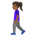 安卓系统里的行走的女人：中黑肤色emoji表情