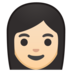 安卓系统里的女性:浅肤色emoji表情