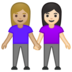 安卓系统里的女性牵手:中浅肤色,浅肤色emoji表情