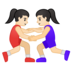 安卓系统里的女子摔跤，1-2型emoji表情