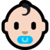 Windows系统里的婴儿:浅肤色emoji表情