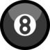 Windows系统里的台球黑8emoji表情