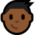 Windows系统里的男孩:中黑肤色emoji表情