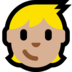Windows系统里的儿童：中浅肤色emoji表情