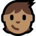 Windows系统里的儿童：中等肤色emoji表情