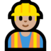 Windows系统里的施工人员:中浅肤色emoji表情