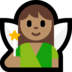 Windows系统里的仙女:中等肤色emoji表情