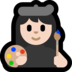 Windows系统里的女艺术家：浅肤色emoji表情