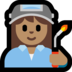 Windows系统里的工厂女人：中等肤色emoji表情