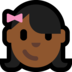 Windows系统里的女孩:中黑肤色emoji表情