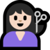 Windows系统里的理发师:浅肤色emoji表情