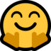 Windows系统里的紧抱的脸emoji表情