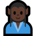 Windows系统里的男精灵:深色肤色emoji表情
