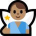 Windows系统里的男仙子:中等肤色emoji表情