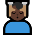 Windows系统里的男士按摩：深色肤色emoji表情
