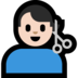 Windows系统里的男士理发:浅肤色emoji表情