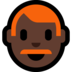 Windows系统里的男士:深色肤色,红色头发emoji表情