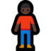 Windows系统里的男士站立:深色肤色emoji表情